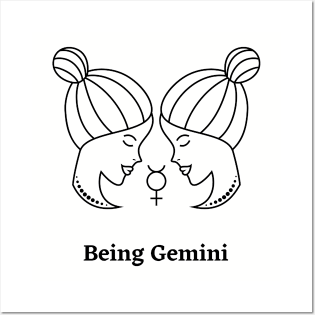 Being Gemini Wall Art by KrystalShop